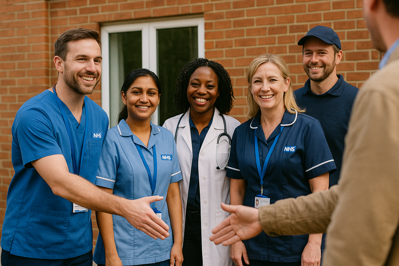 NHS staff and key workers being thanked for their service